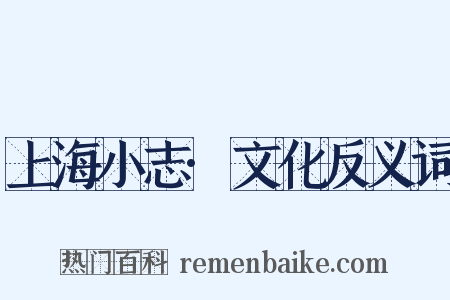 上海小志·文化反义词是什么意思的图片